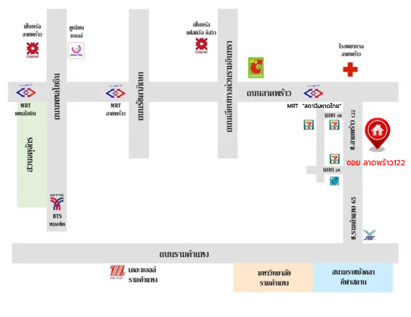 *****อาคารพาณิชย์ 4 คูหา 5 ชั้น  ซอยลาดพร้าว122 ลาดพร้าว หลังริม! เนื้อที่ 69 ตร.ว. พร้อมฟังก์ชัน 49 ห้องนอน 34 ห้องน้ำ บนทำเลดี อยู่ในย่านที่เหมาะสำหรับทำธุรกิจ หอพัก ใกล้รถไฟฟ้าสายสีเหลือง "สถานีมหาดไทย" และจุดขึ้นทางด่วน "ลาดพร้าว"